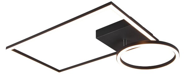 TRIO Reality R62182132 VERSO LED stropné svietidlo SMD LED 24,5W/3000lm 3000K čierna matná, switchdimmer