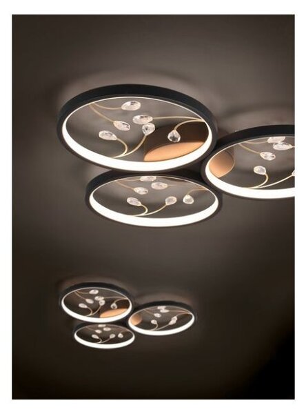 TRIO 642110332 GROOVY stropné svietidlo SMD LED 30W/3600lm 3000K čierna matná, switchdimmer