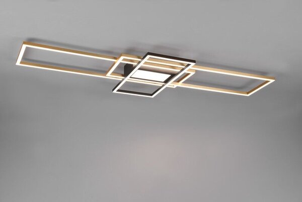 TRIO 620010408 IRVINE stropné svietidlo SMD LED 60W/7100lm 3000-6500K matná mosadz, stmievateľné, diaľkový ovládač
