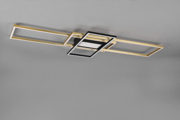 TRIO 620010408 IRVINE stropné svietidlo SMD LED 60W/7100lm 3000-6500K matná mosadz, stmievateľné, diaľkový ovládač