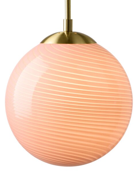 Závesné svietidlá Halo Design, CANDY BALL, stmievateľné, Pudrová, Obývacia izba, Sklo, Dizajnový