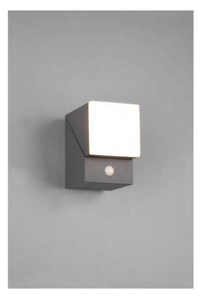 TRIO 270669142 AVON exteriérové nástenné svietidlo so senzorom SMD LED V160mm 7W/800lm 3000K IP54 antracit, biela