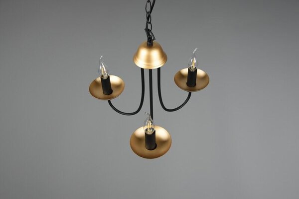 TRIO 101700332 LIVIA luster 3xE14 D468mm čierna matná, zlatá