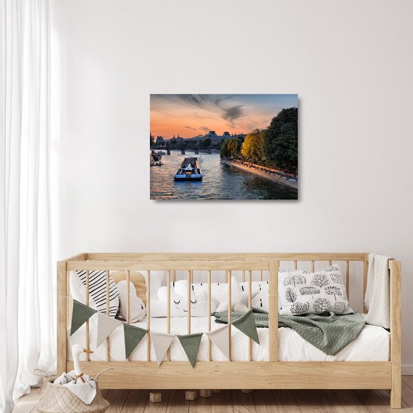 Sklenený obraz - loď na vyhliadkovej plavbe (70x50 cm)