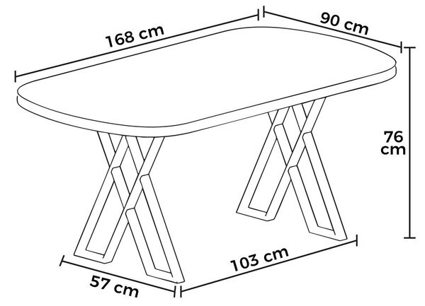 NovýNábytok.sk Jedálenský stôl (pre 6 osôb) Kayle (čierny mramor + čierna). Akcia -12%. Vlastná spoľahlivá doprava až k Vám domov. 1153403