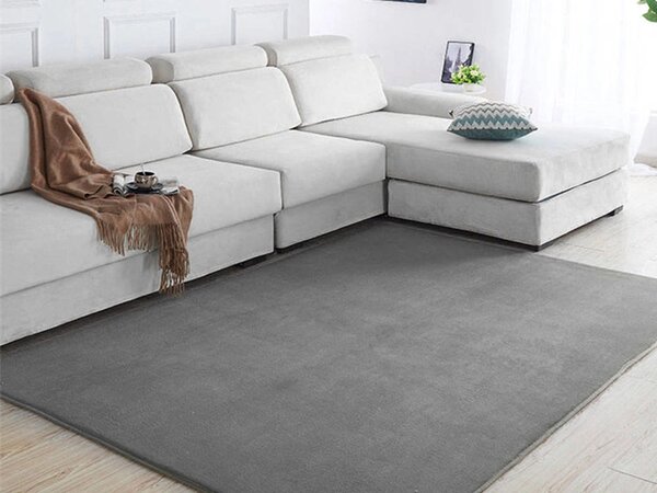 TZ Tmavosivý jednofarebný obdĺžnikový koberec Polar Rozmer: 140x200 cm