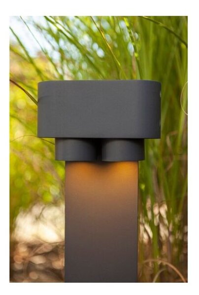 LUTEC 6604004118 CYPRES exterérový záhradný stĺpik 2xGU10 V750mm IP44 tmavošedá