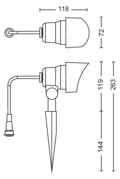 Philips 8719514477216 GardenLink Low Volt 12V Spotlight Starter pack - nízkonapäťové exteriérové svietidlo/reflektor LED 6W/600lm 2700K čierna /konektor/adaptér 24W/kábel 5m
