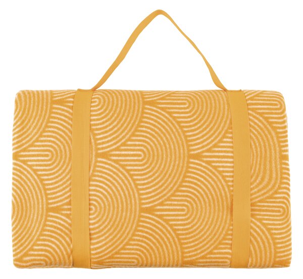 LIVARNO home Pikniková deka, 150 x 200 cm (žltá/oblúk) (100364386)