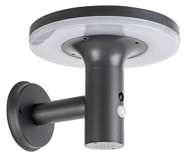 RABALUX 77017 Alaska solárne nástenné svietidlo LED 10W/250lm 4000K IP44 antracit, biela, súmrakový a pohybový senzor