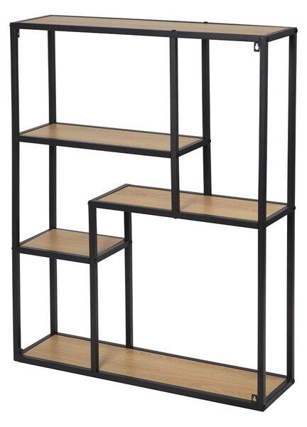House 5 Regálová knižnica ARCANA 400575 prírodná/čierna