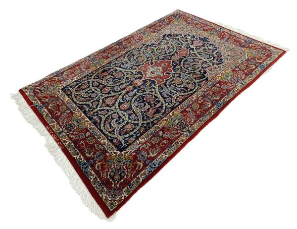 Nádherný vzácny Isfahan známa tkáčska rodina Modet 1,07 x 1,57 m