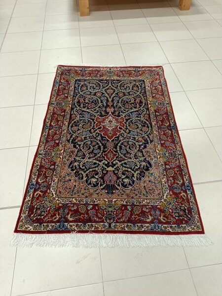 Nádherný vzácny Isfahan známa tkáčska rodina Modet 1,07 x 1,57 m