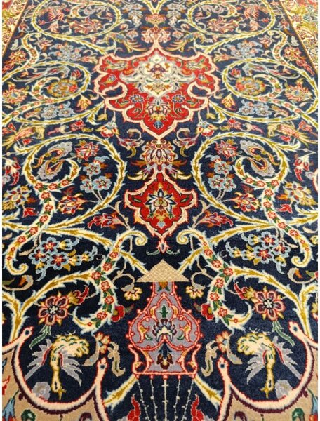 Nádherný vzácny Isfahan známa tkáčska rodina Modet 1,07 x 1,57 m