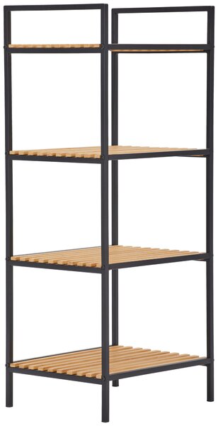 REGÁL, hnedá, prírodná farba, čierna, železo, 39/95/32,5 cm Xora - Online Only drobný nábytok, Online Only
