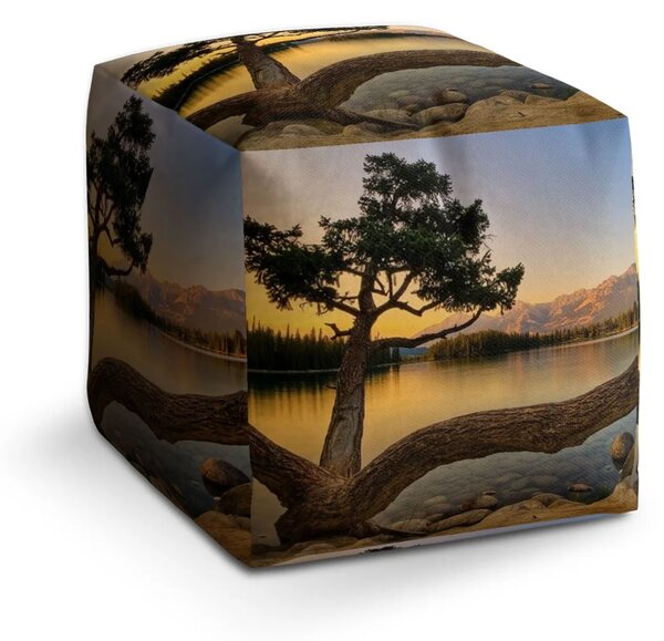 Sablio Taburet Strom pri jazere - 40x40x40 cm