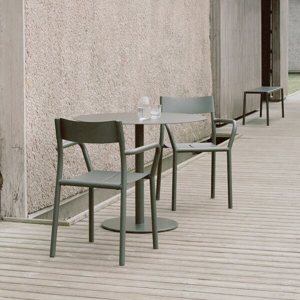 Záhradný stolík May Bistro, Ø90, Dark Green – New Works