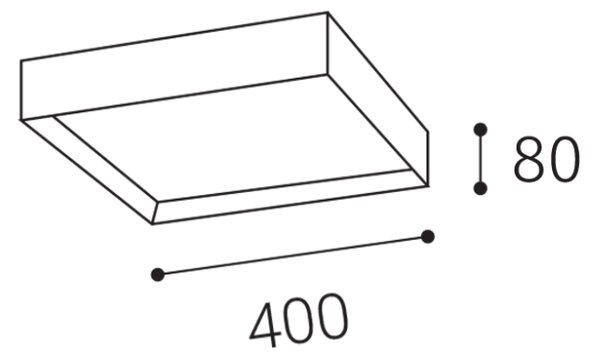 LED2 1272253DT MILO stropné svietidlo LED 400x400mm 30W/2010lm 3000-4000K TRIAC čierna
