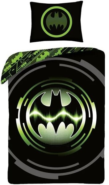 Bavlnené posteľné obliečky Batman - motív Kryptonite Energy - 100% bavlna - 70 x 90 cm + 140 x 200 cm