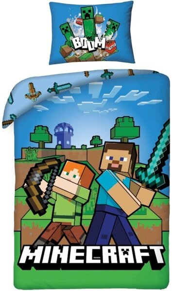 Bavlnené posteľné obliečky Svet Minecraft
