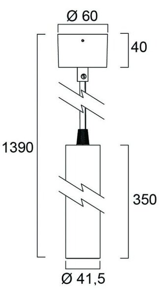 Sylvania 0006188 závesné svietidlo Pixo Mini PENDANT 520lm 3000K MB čierna
