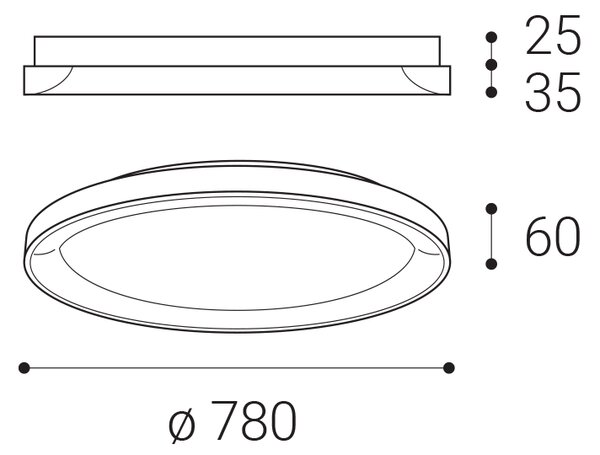 LED2 1271751DT BELLA SLIM stropné svietidlo LED D780mm 60W/4200lm 3000-4000K TRIAC biela