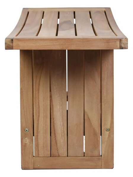 Stolička DIVERO, masívny ošetrený teak, 60 x 35 x 45 cm