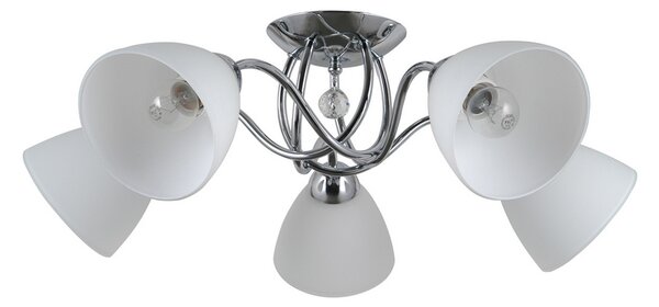 ITALUX PND-5643-5 Lugano stropné svietidlo 5xE27 chróm, biela