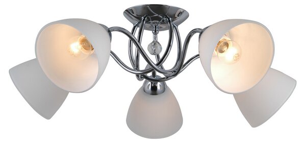 ITALUX PND-5643-5 Lugano stropné svietidlo 5xE27 chróm, biela