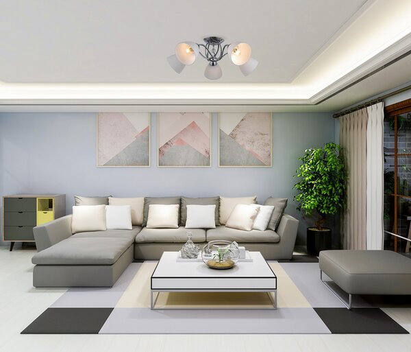 ITALUX PND-5643-5 Lugano stropné svietidlo 5xE27 chróm, biela