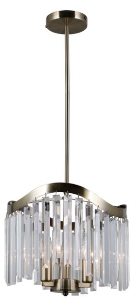 ITALUX PND-44544-3 Sabriga krištáľové závesné svietidlo 3xE14 D330mm starožitná mosadz