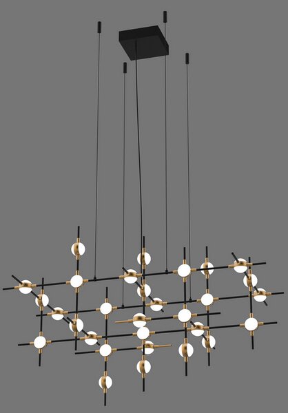 ITALUX MD18001067-30A BG Provenza závesné svietidlo LED 72W/4800lm 3000K čierna, zlatá