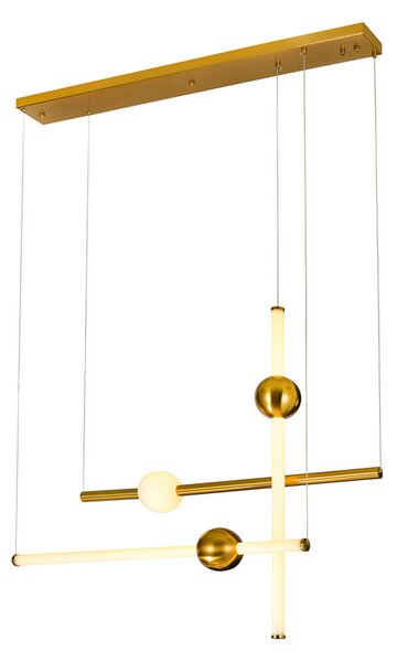 ITALUX PND-16357-CA-3 Halling závesné svietidlo LED 10W+2x13,3W 3207lm 3000K medená, biela