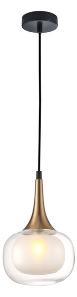 ITALUX PND-99709-1-BRO-CL Konila závesné svietidlo 1xG9 D160mm čierna, mosadz