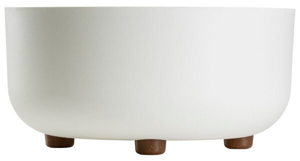 PLASTOVÝ KVETINÁČ TERRA 30X14,5 CM BIELA