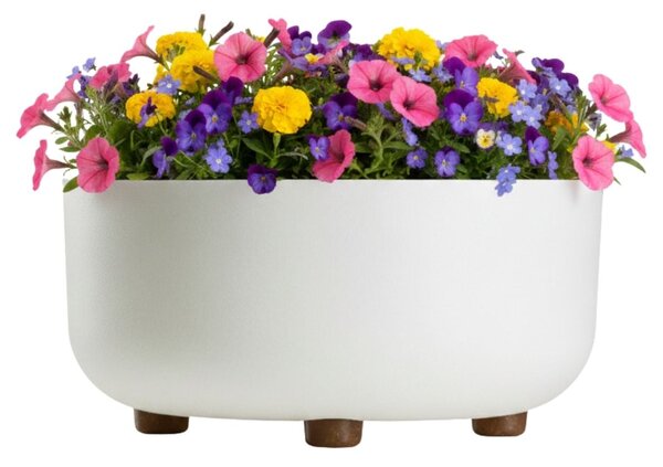 PLASTOVÝ KVETINÁČ TERRA 30X14,5 CM KRÉMOVÁ