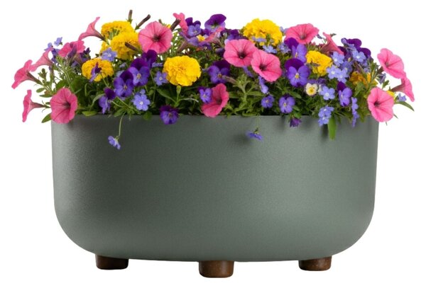 PLASTOVÝ KVETINÁČ TERRA 30X14,5 CM MÄTOVÁ