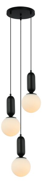 ITALUX PND-02340-3S-BK Aldeva závesné svietidlo 3xE27 D400mm čierna, biela