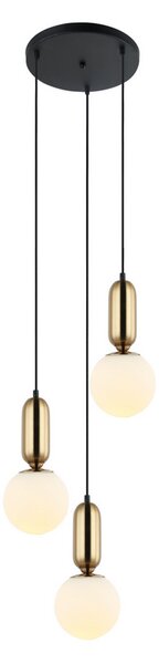 ITALUX PND-02340-3S-BRO Aldeva závesné svietidlo 3xE27 D400mm čierna, starožitná bronzová, biela