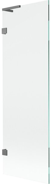 Mexen, Mexen Lunar L 1-krídlová vaňová zástena 60 x 150 cm, transparentná, pištoľový kov - 897L-060-000-95-00