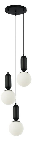 ITALUX PND-02340-3S-BK Aldeva závesné svietidlo 3xE27 D400mm čierna, biela