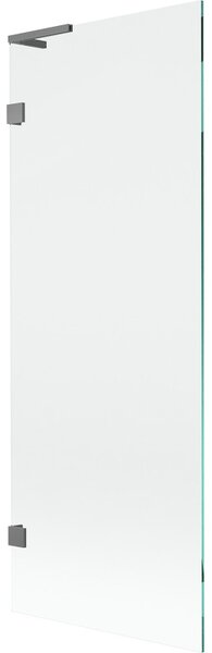 Mexen, Mexen Lunar L 1-krídlová vaňová zástena 70 x 150 cm, transparentná, pištoľový kov - 897L-070-000-95-00
