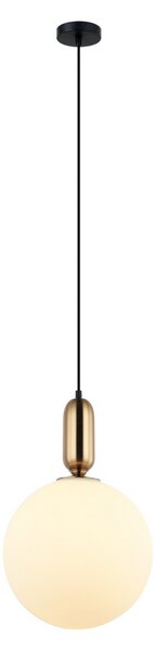 ITALUX PND-02340-1L-BRO Aldeva závesné svietidlo 1xE27 D300mm čierna, starožitná bronzová, biela