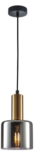 ITALUX PND-65342-1-BRO+SG Santia závesné svietidlo 1xE27 D120mm čierna, medená, dymová