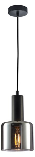 ITALUX PND-65342-1-BK+SG Santia závesné svietidlo 1xE27 D120mm čierna, dymová