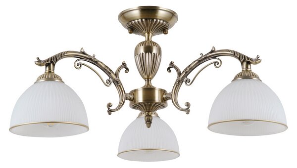 ITALUX PND-5122-3 Feneza stropné svietidlo 3xE27 D600mm starožitná bronzová, biela
