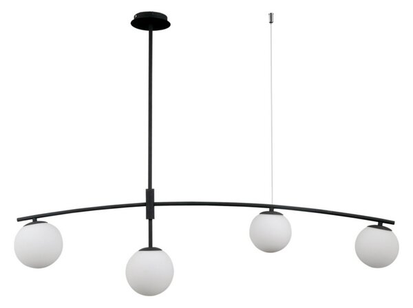 ITALUX PND-31322-4A-SB Senai závesné svietidlo 4xG9 čierna matná, biela