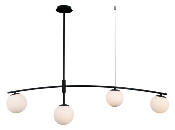 ITALUX PND-31322-4A-SB Senai závesné svietidlo 4xG9 čierna matná, biela