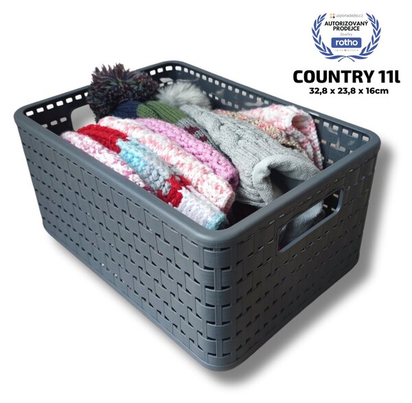 Rotho Úložný box Country A5 čierna