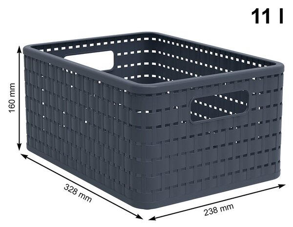 Rotho Úložný box Country A5 čierna
